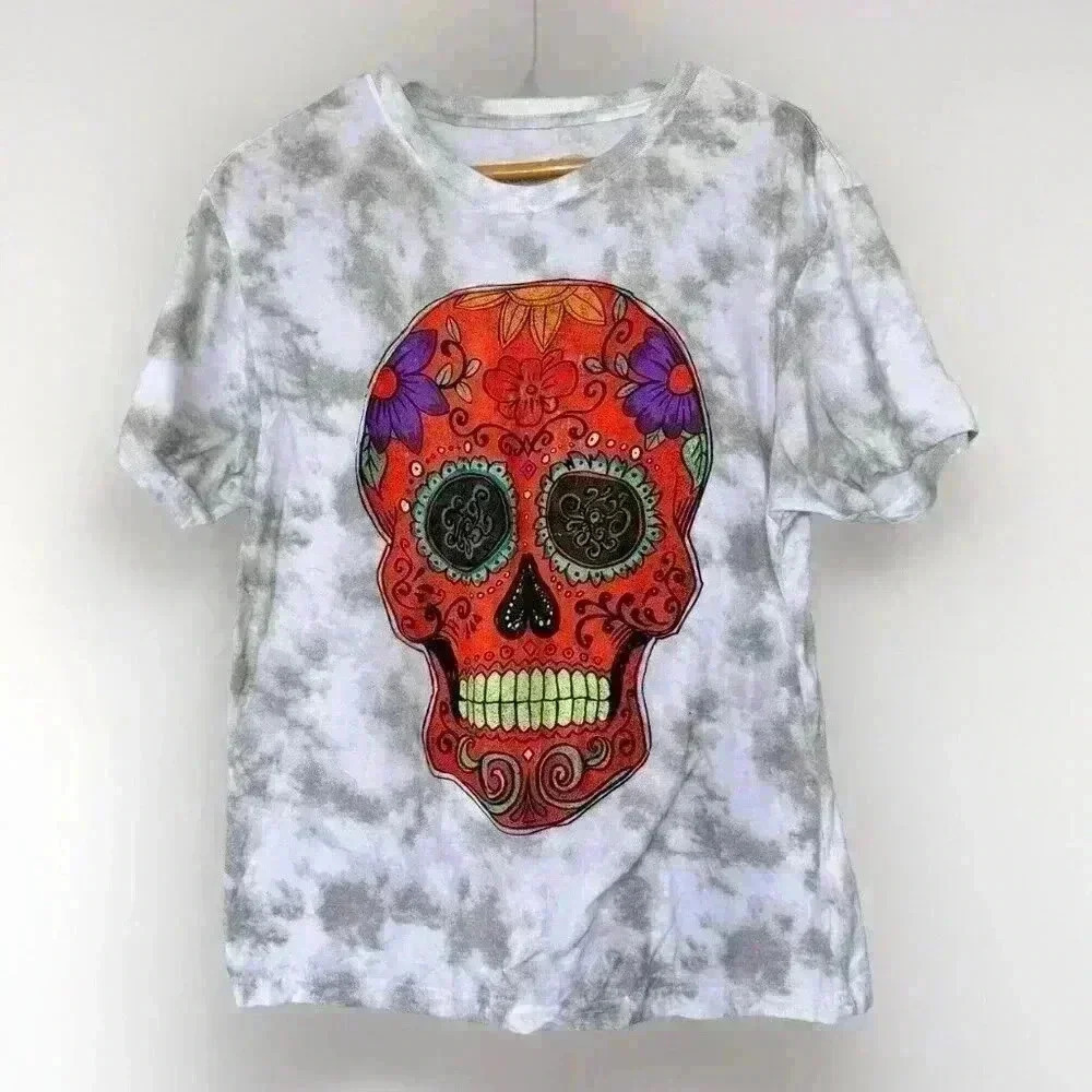 Fosforos Galileo Day Of The Dead Shirt Womens XL Dia De Los Muertos Skull